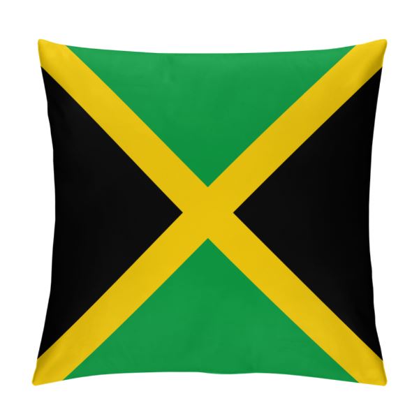 Jamaica Flag Throw Pillow - CaribeHeart Jamaica